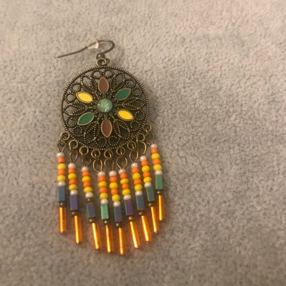 Boho Dangle Earrings Elegant Round Drop Dangling Ladies Fashion Bohemian Jewelry - Picture 3 of 6